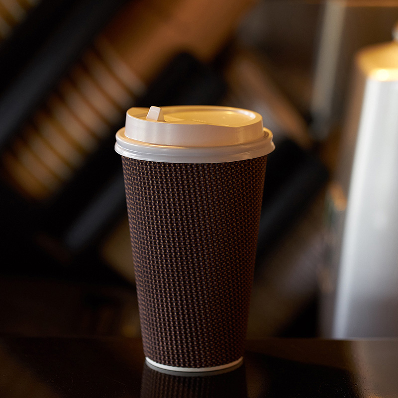 Leak-proof Ripple Wall Wrapped Paper Cup