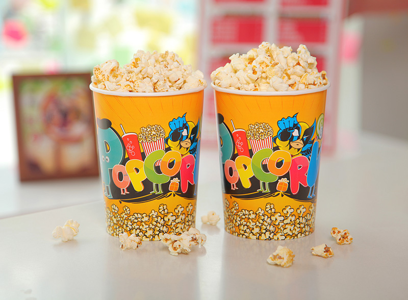 Round Food Popcorn Paper Cups